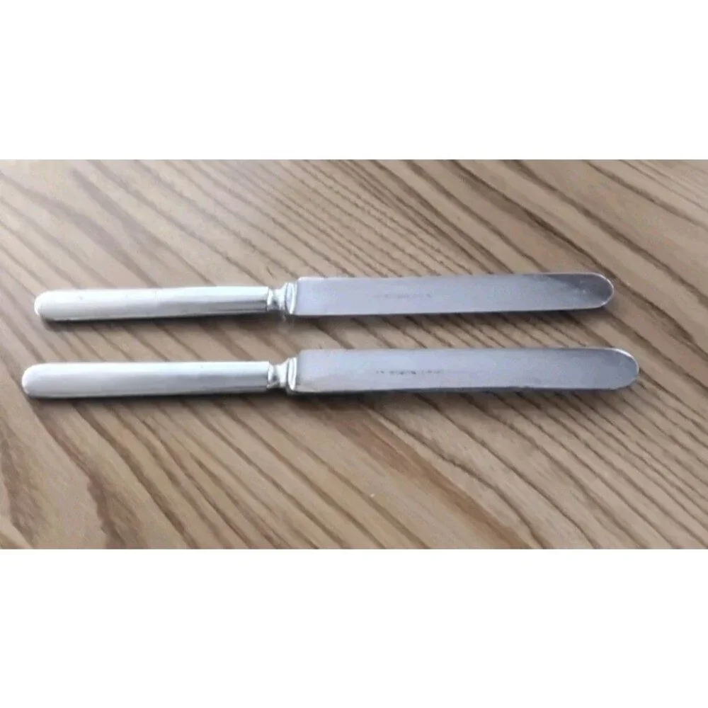 Antique Silver Plated Knives H&T Mfg Company Set Of Two